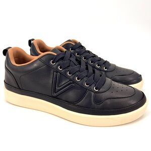 Vionic Women's Elise Lace Up Leather Sneakers Sz 8.5 Dark Navy